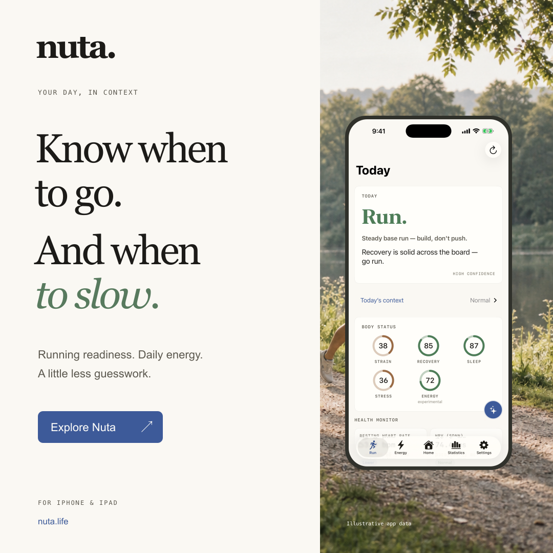 Square Nuta campaign creative: Know when to go. And when to slow.